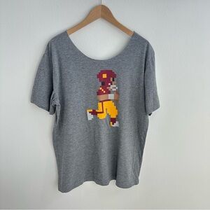 USC Trojans Football gray off the shoulder tee